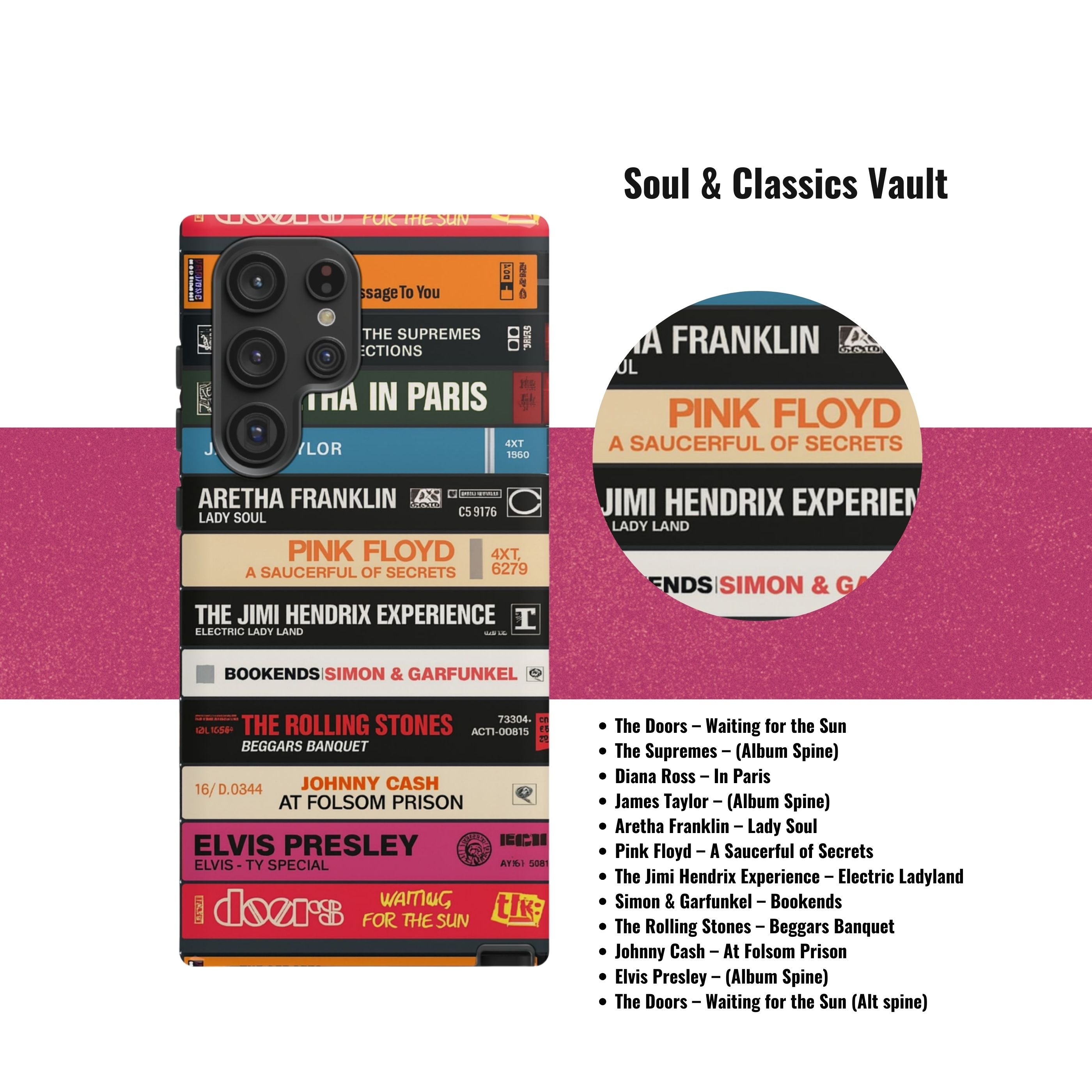 Genre Mix Cassette Phone Case – Rock, Hip-Hop, Grunge, Metal, R&B Stacks Throwback Cases