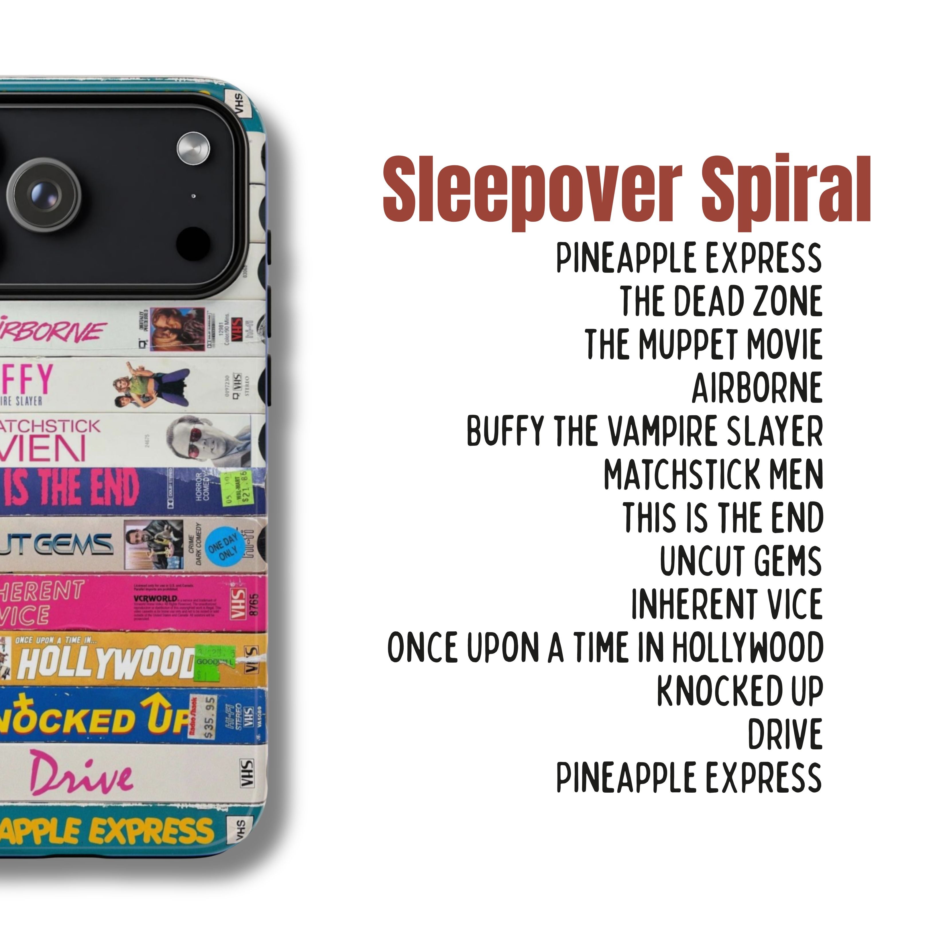 Sleepover Spiral VHS Phone Case - iPhone, Samsung & Google Pixel