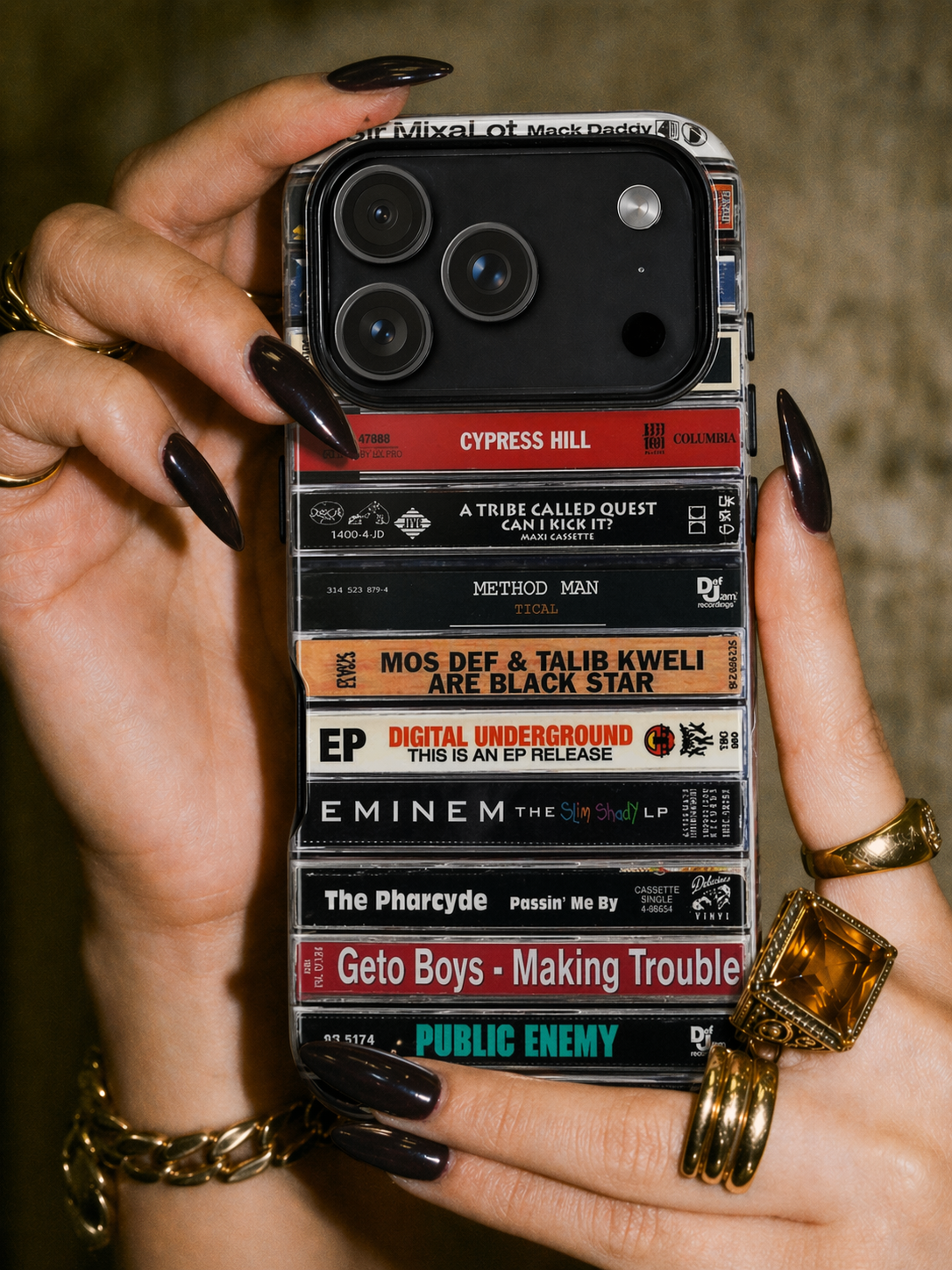 Golden Era Hip-Hop Cassette Stack Phone Case – Underground Legends Edition