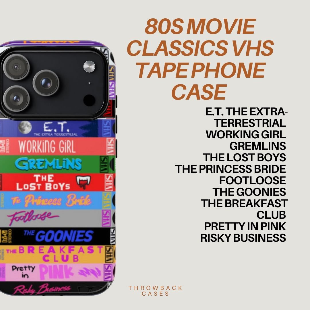 80s Movie Classics VHS Tape Phone Case - Throwbackcases