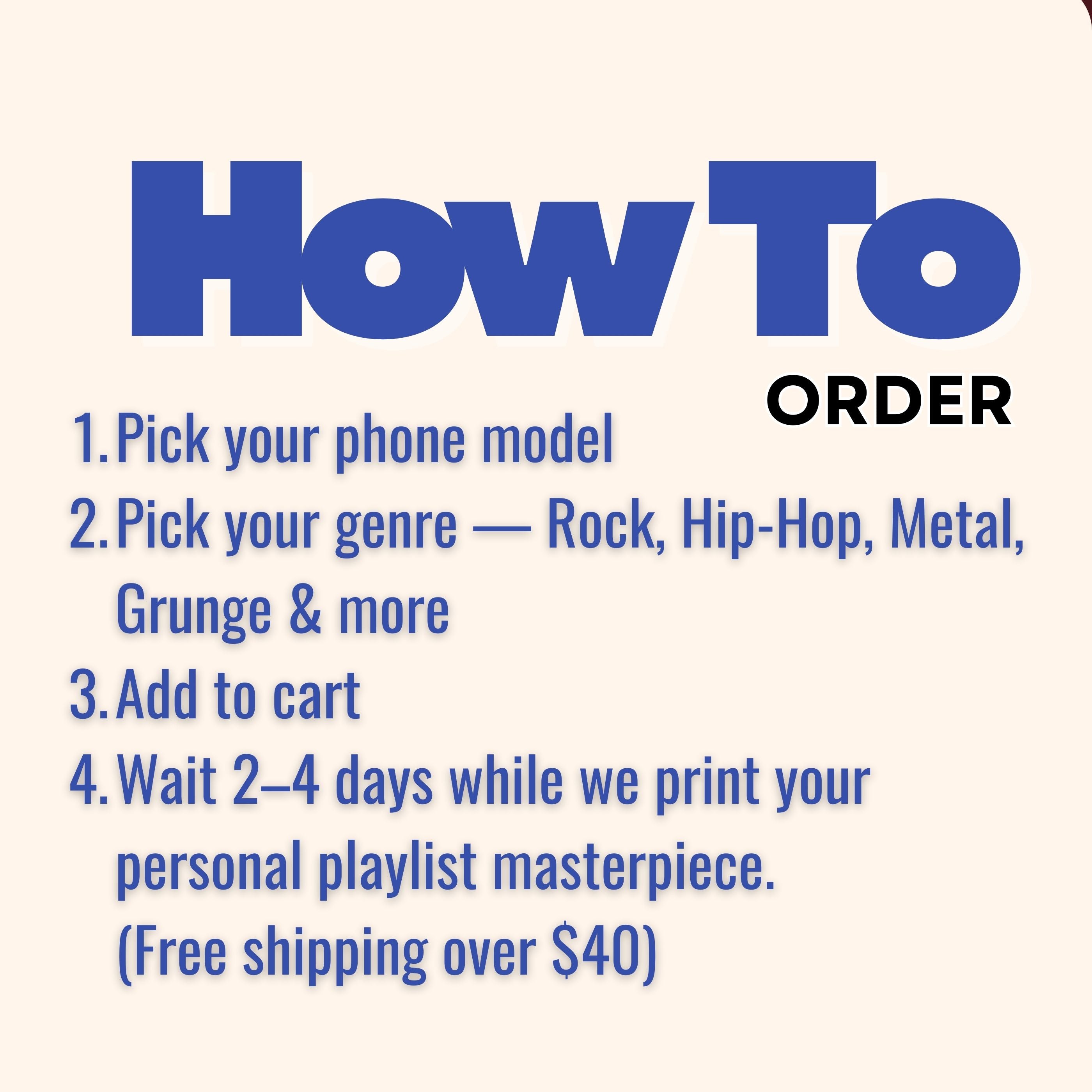 Genre Mix Cassette Phone Case – Rock, Hip-Hop, Grunge, Metal, R&B Stacks Throwback Cases