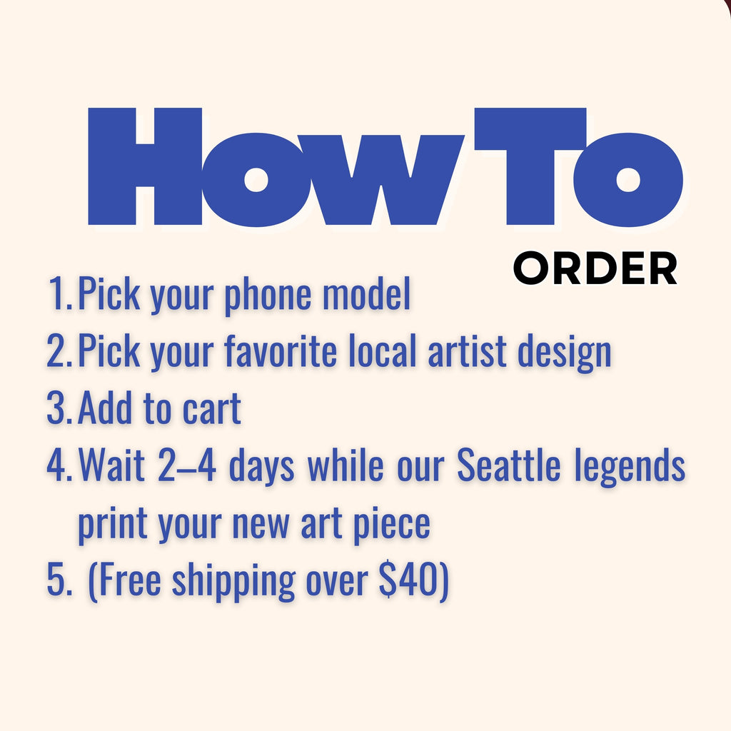 Local Seattle Art Case – Independent Artist Series Throwback Cases