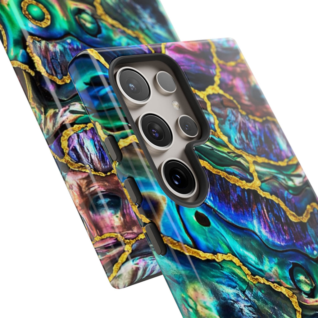 Abyss Bloom Phone Case – Iridescent Abalone Shell Art Case | Ocean Gem Aesthetic Protective Case