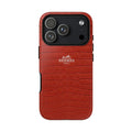 Red Croc Leather throwbackcases