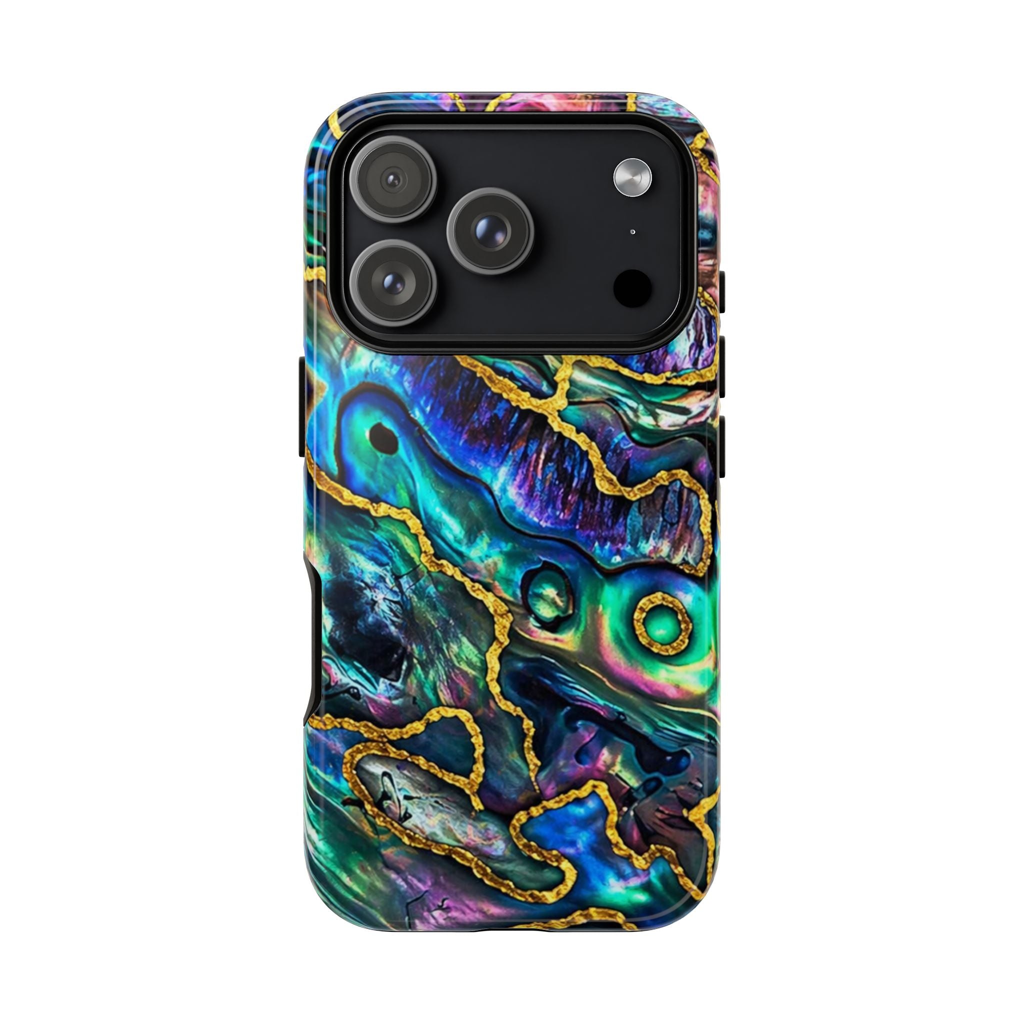 Abyss Bloom Phone Case – Iridescent Abalone Shell Art Case | Ocean Gem Aesthetic Protective Case