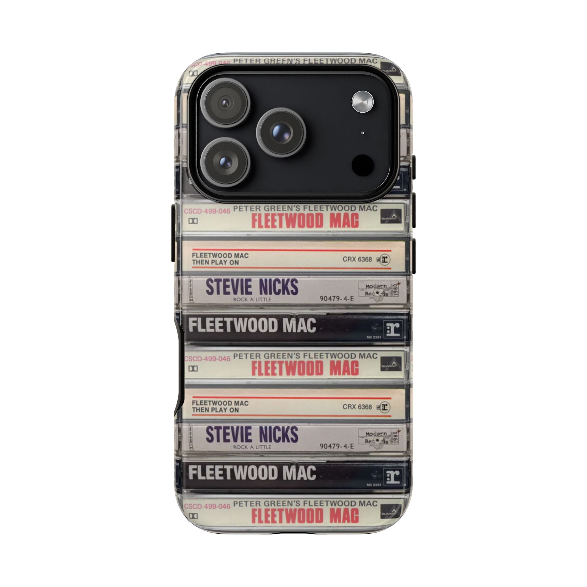 Fleetwood Mac & Stevie Nicks Cassette Stack Phone Case – Vintage Rock Aesthetic Retro Music Case