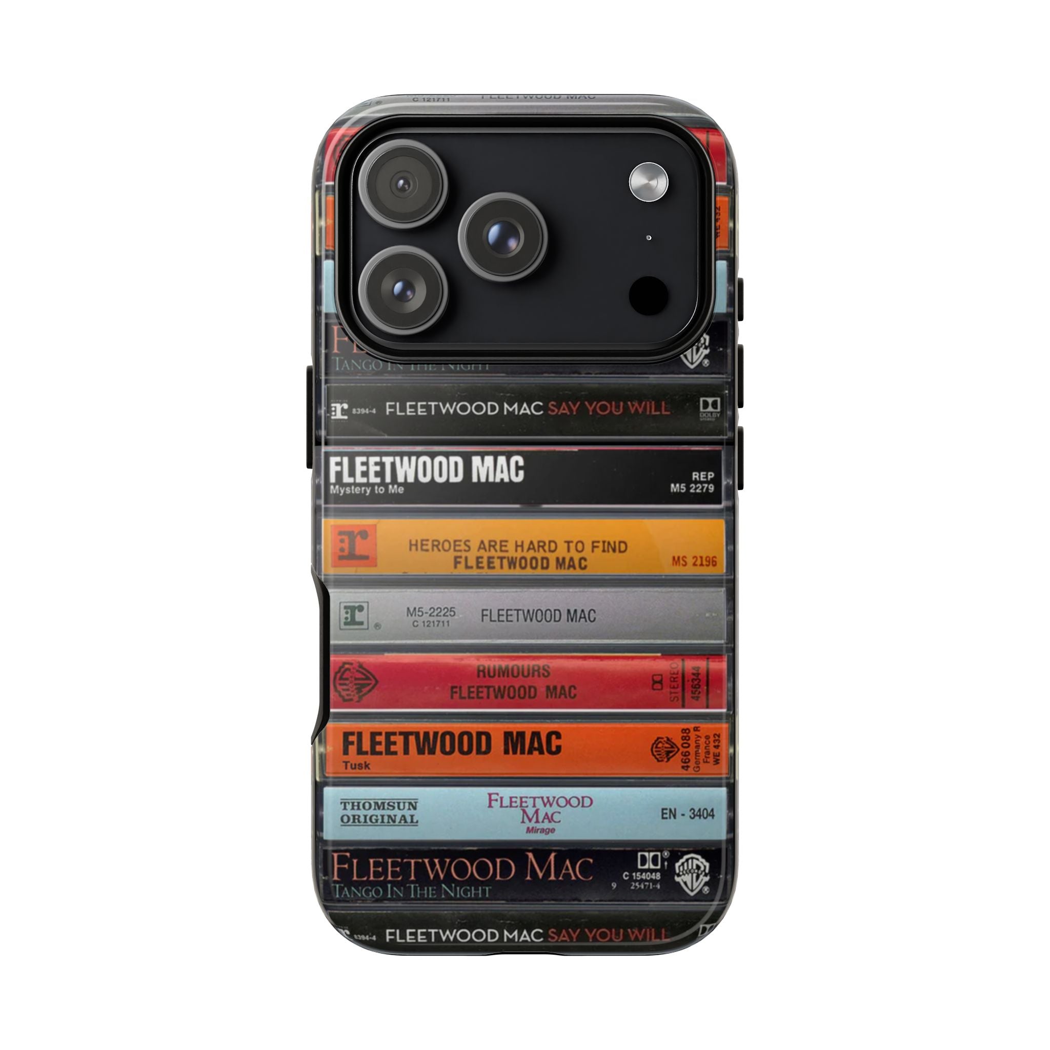 Fleetwood Mac Cassette Stack Phone Case – Rumours Retro Music Case for iPhone, Samsung & Pixel