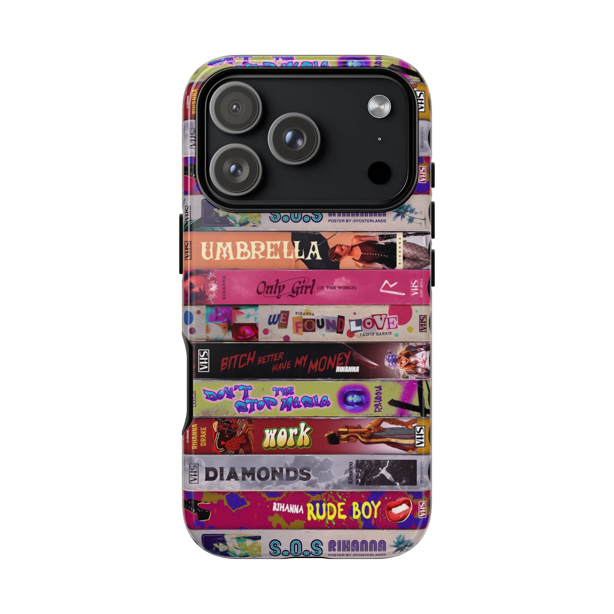 Rihanna Playlist Phone Case – Pop Icon Hits Stack Design