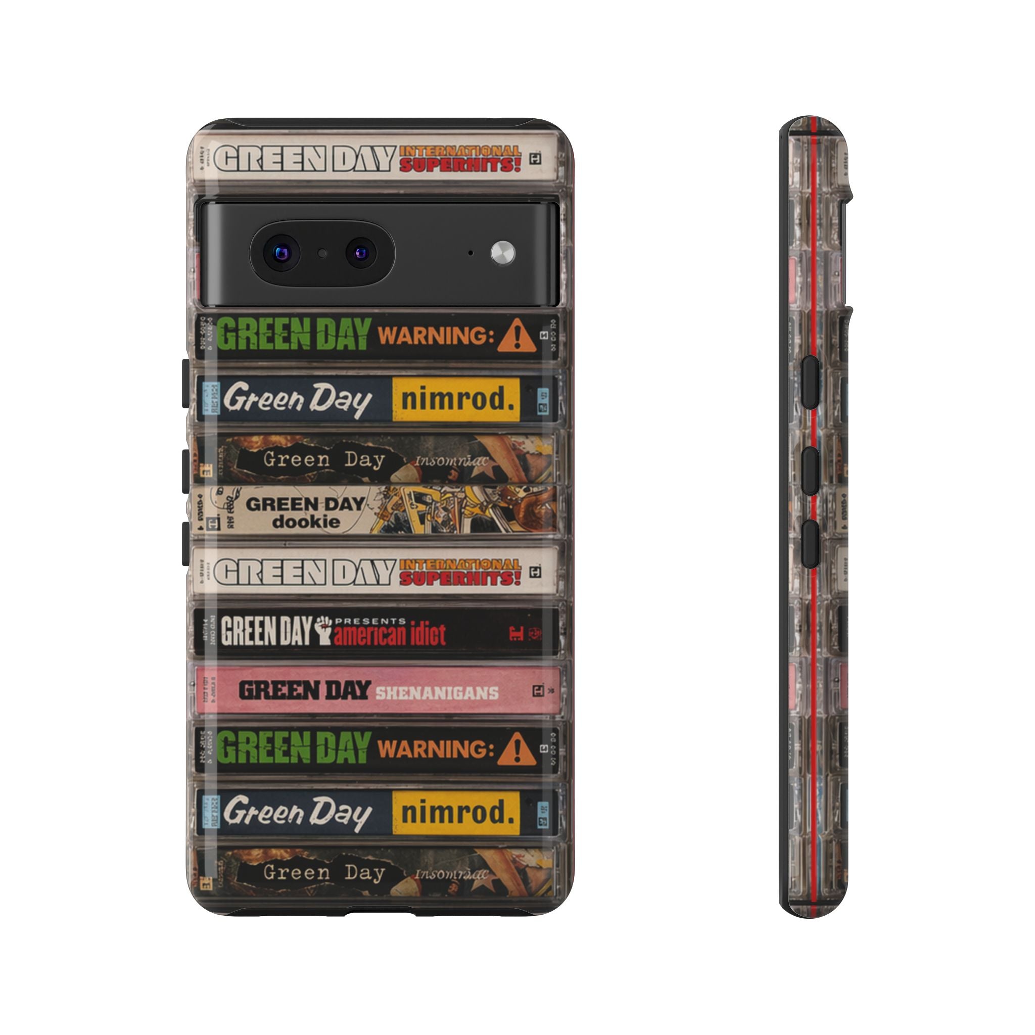 Green Day Cassette Stack Phone Case – Vintage Punk Rock Retro Music Case