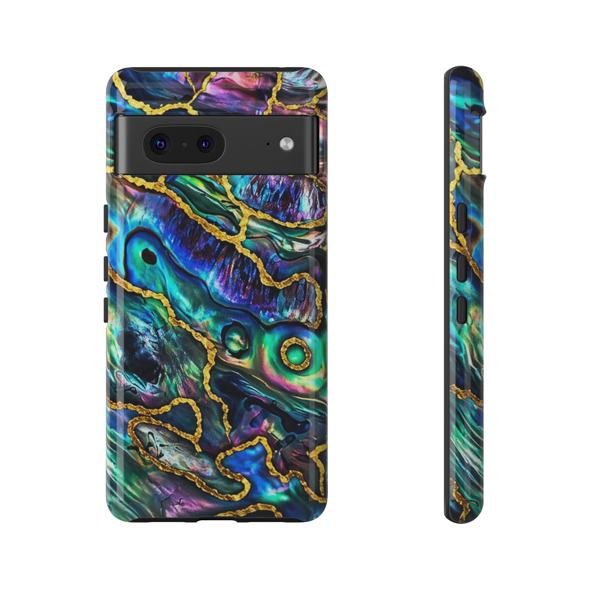 Abyss Bloom Phone Case – Iridescent Abalone Shell Art Case | Ocean Gem Aesthetic Protective Case