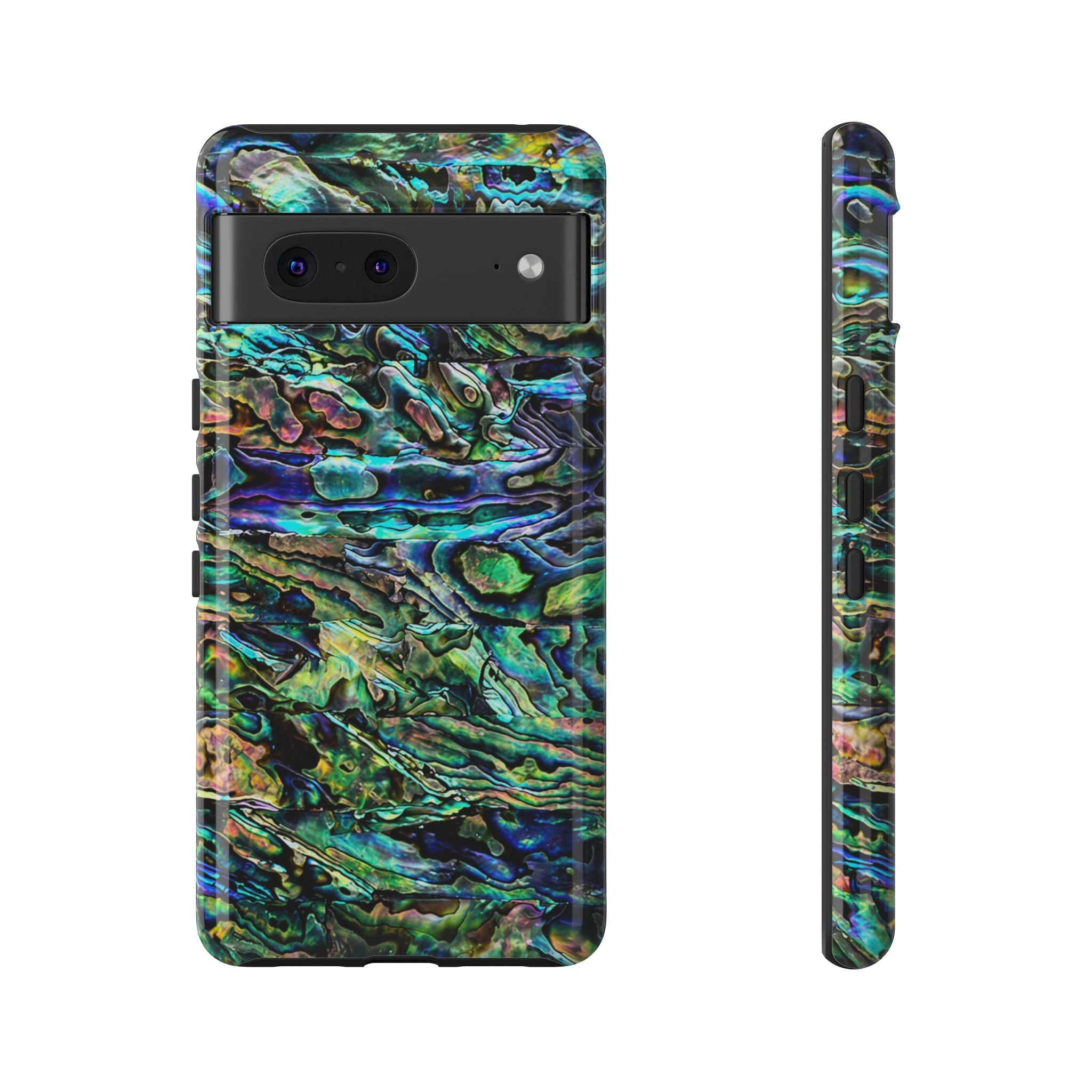 Tidal Oracle Phone Case – Iridescent Abalone Shell Protective Case | Ocean Relic Art Cover
