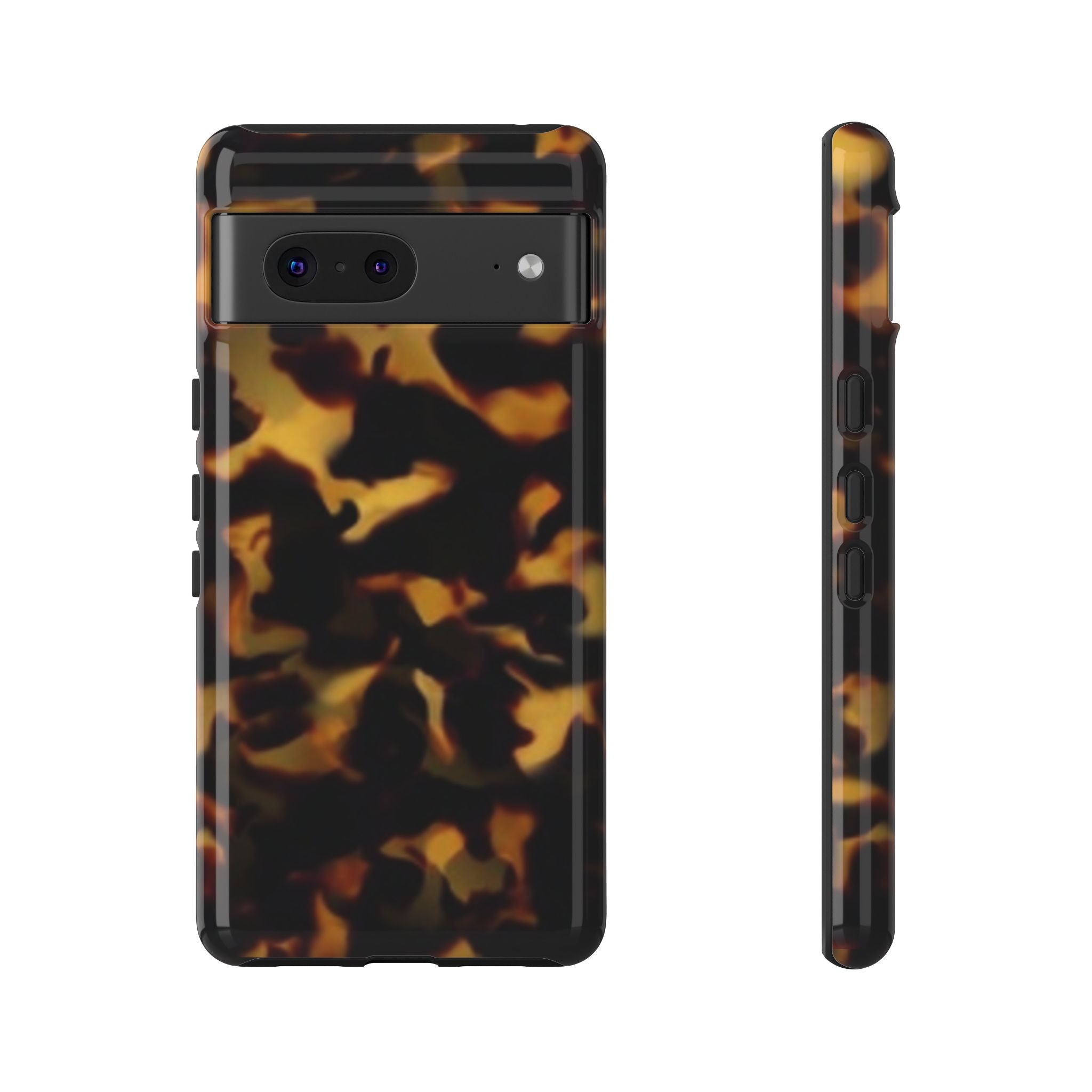 Amber Tortoise Phone Case – Classic Tortoiseshell Protective Case | Vintage Resin Aesthetic Cover