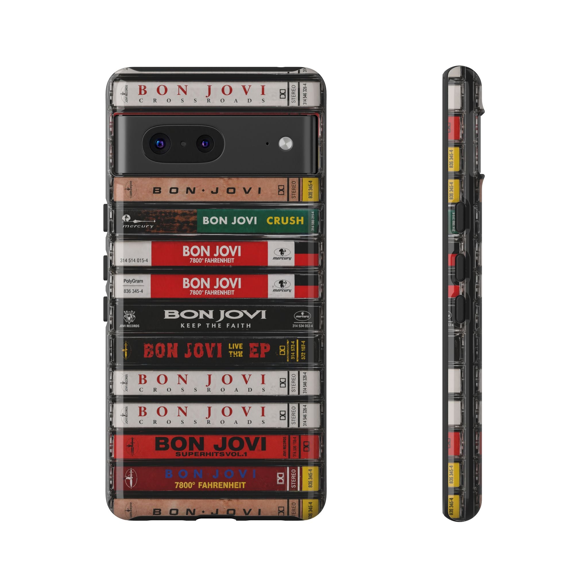 Livin’ On Tape Bon Jovi Cassette Stack Phone Case – Retro Rock Protective Case