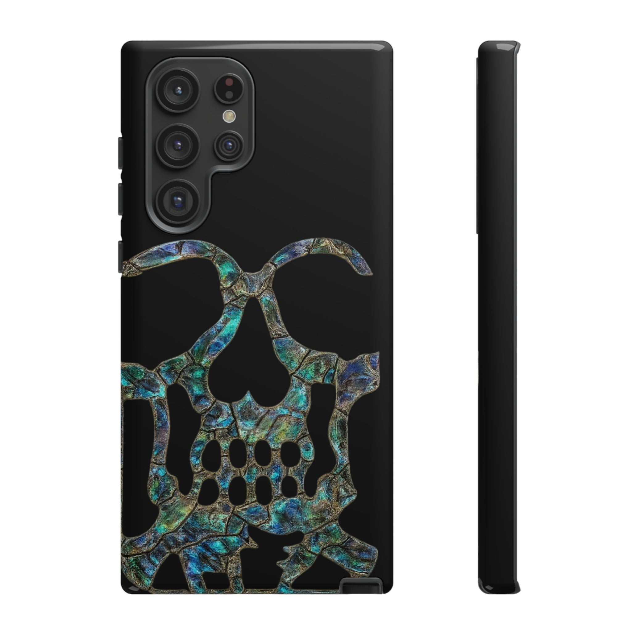 Jade Skull Phone Case – Dark Stone Luxury Aesthetic