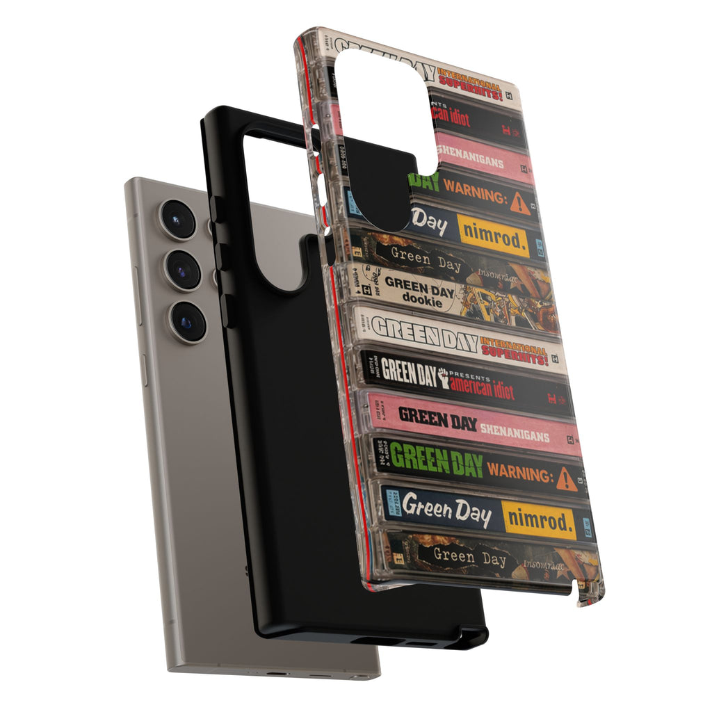 Green Day Cassette Stack Phone Case – Vintage Punk Rock Retro Music Case