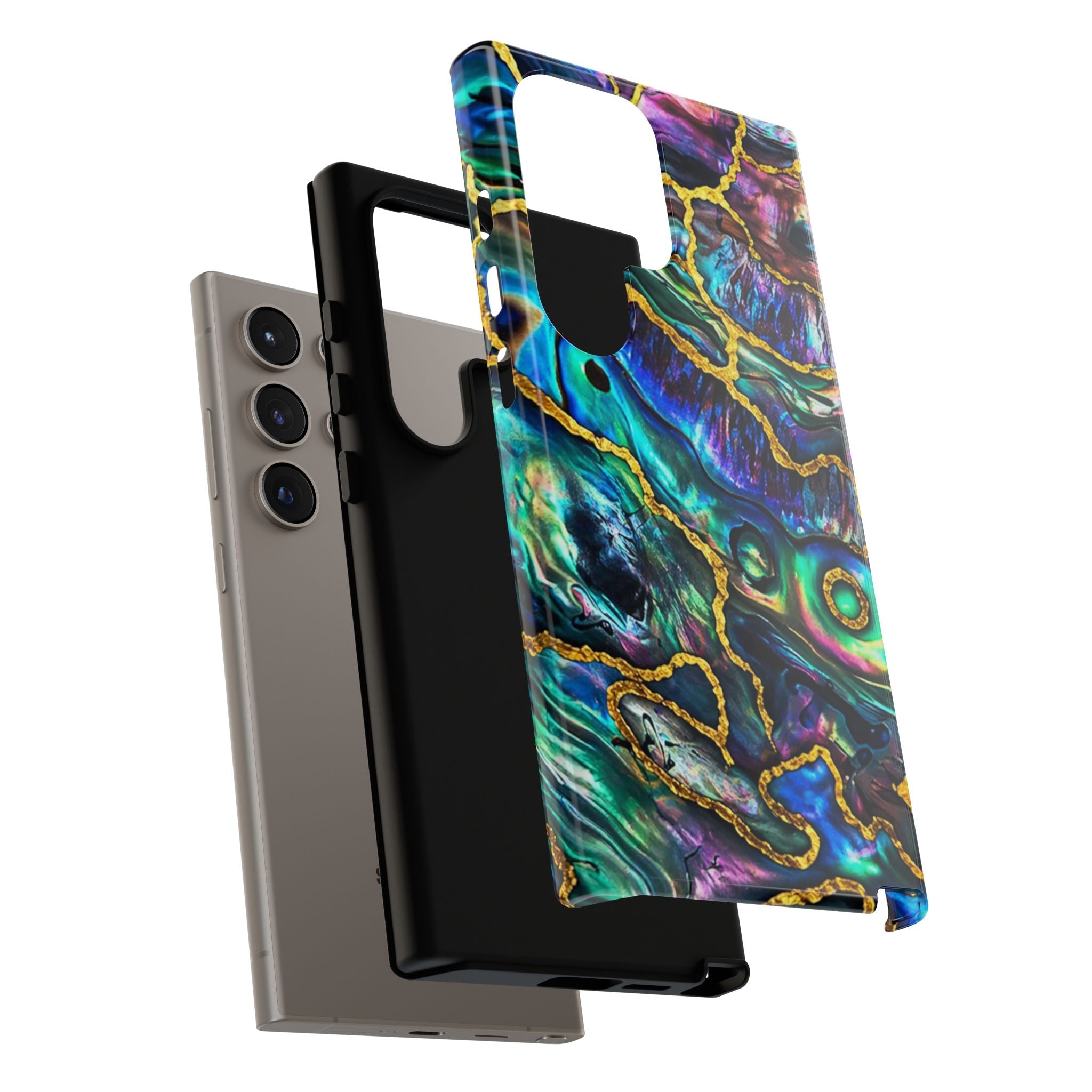 Abyss Bloom Phone Case – Iridescent Abalone Shell Art Case | Ocean Gem Aesthetic Protective Case