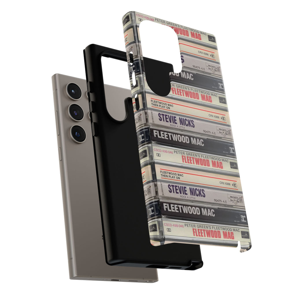 Fleetwood Mac & Stevie Nicks Cassette Stack Phone Case – Vintage Rock Aesthetic Retro Music Case
