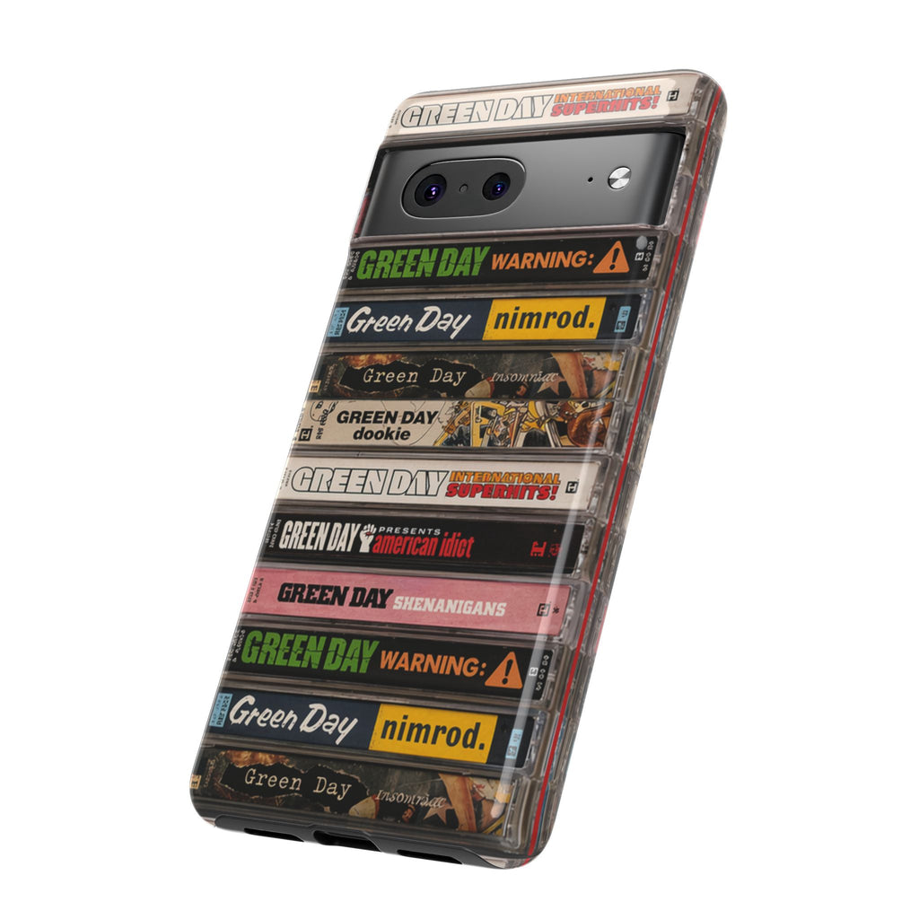 Green Day Cassette Stack Phone Case – Vintage Punk Rock Retro Music Case