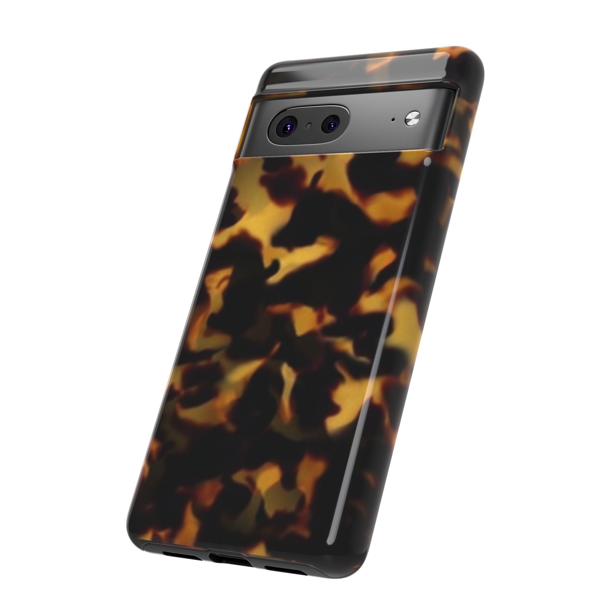 Amber Tortoise Phone Case – Classic Tortoiseshell Protective Case | Vintage Resin Aesthetic Cover