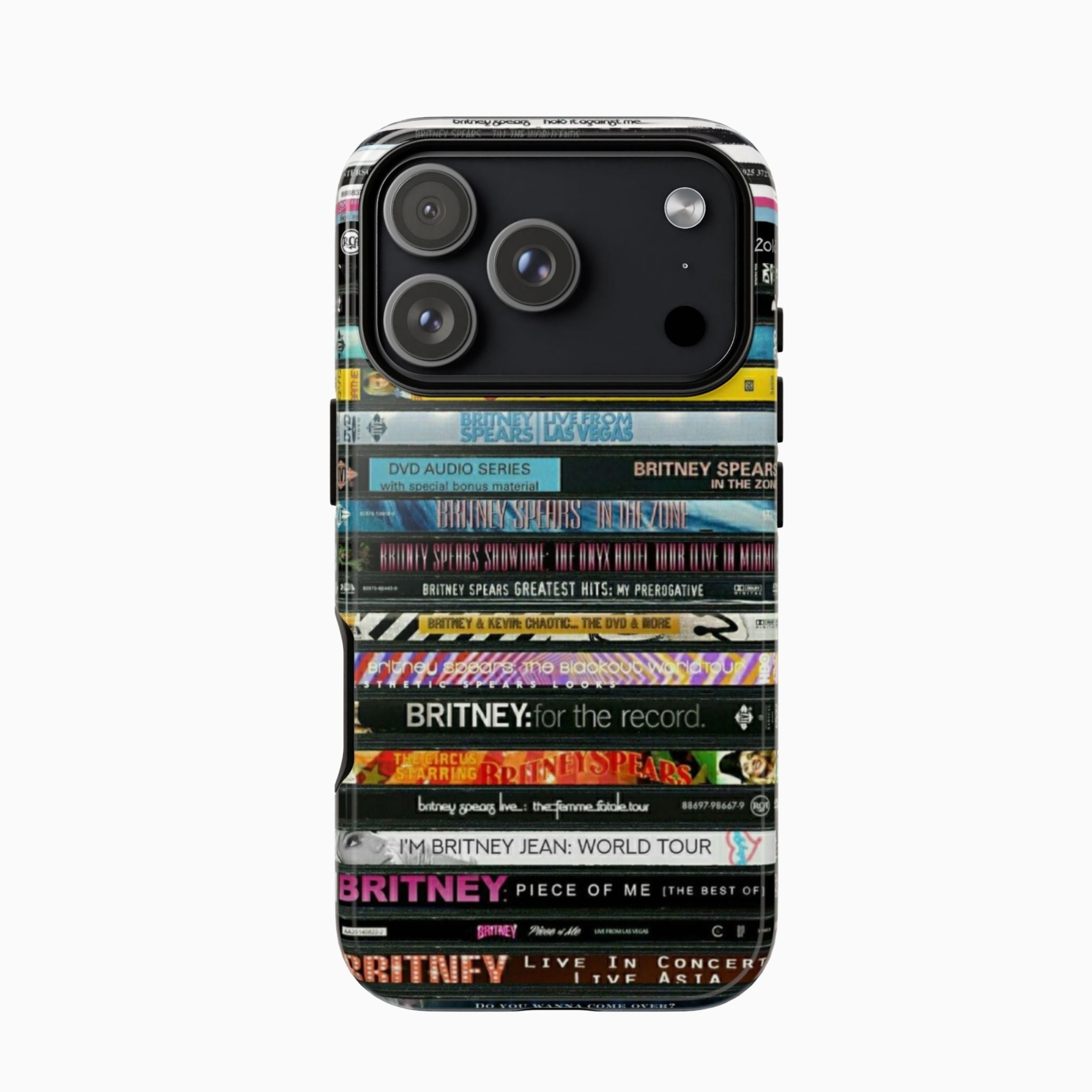 Britney Spears Record Stack Phone Case | Y2K Pop Icon Vinyl Stack Case