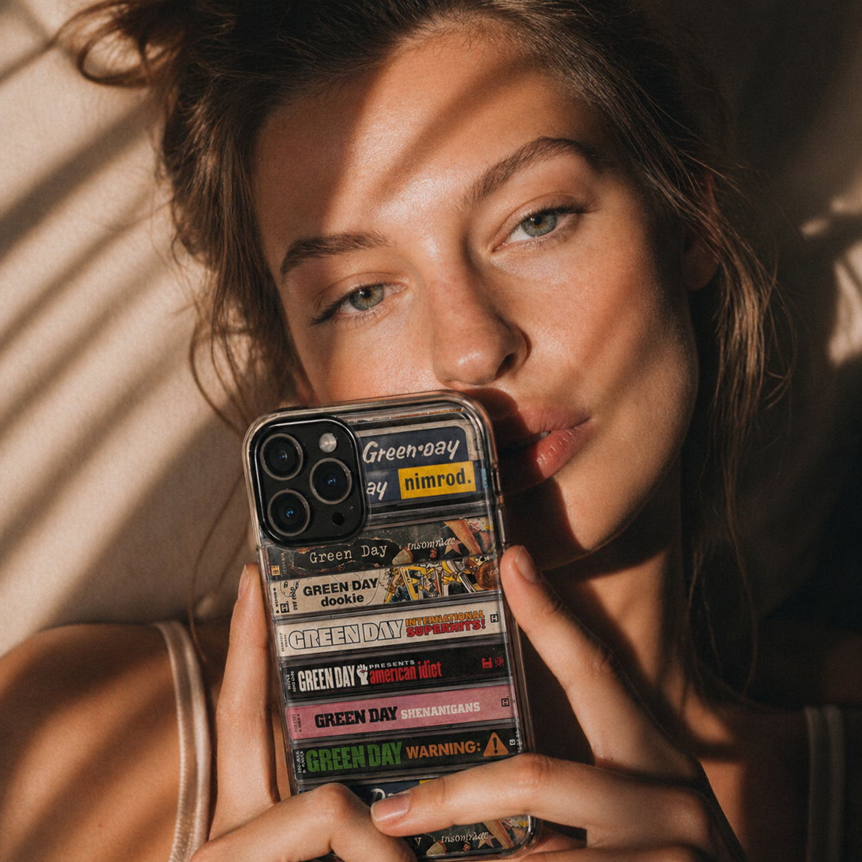 Green Day Cassette Stack Phone Case – Vintage Punk Rock Retro Music Case