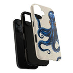 Classic Blue Octopus Portrait - Throwbackcases