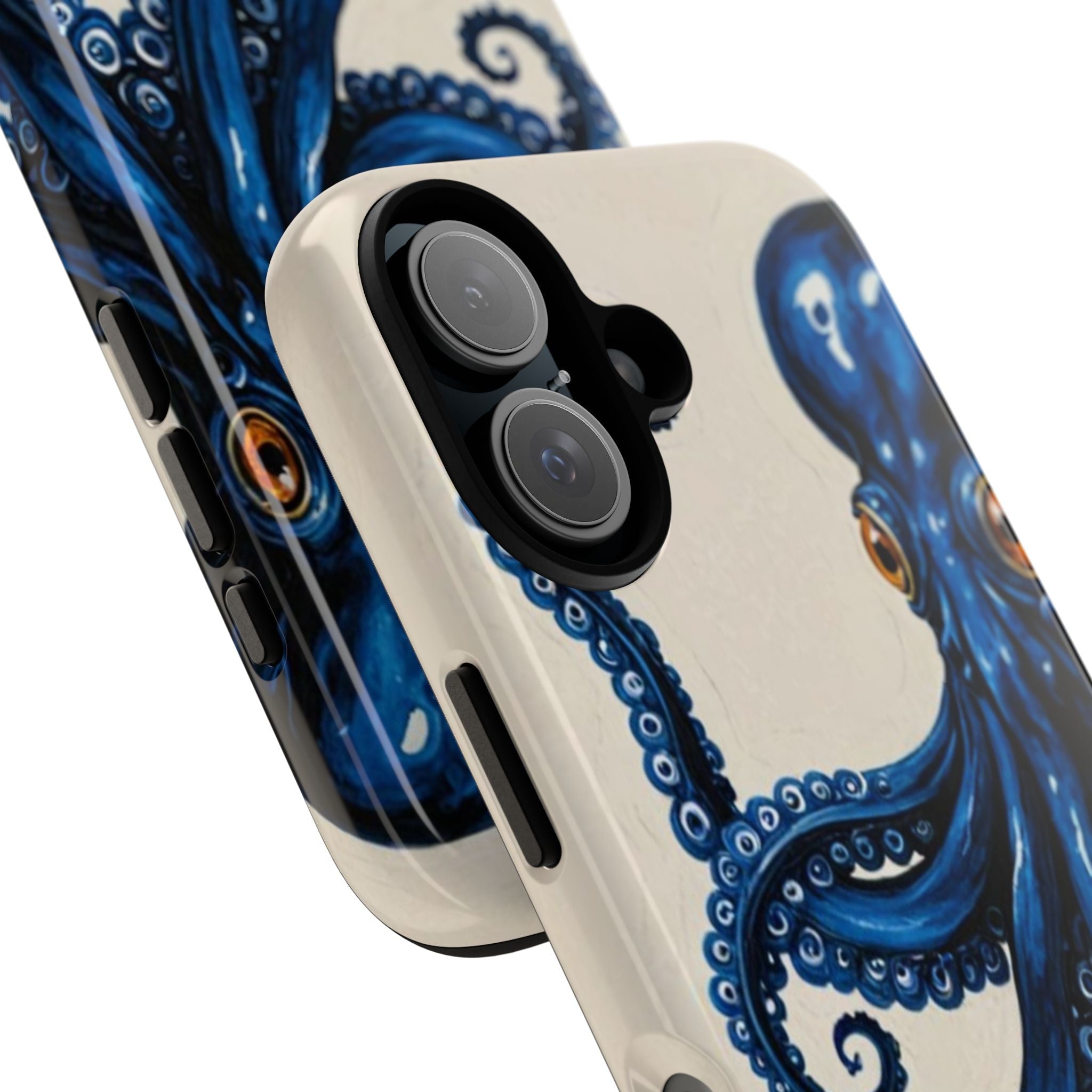 Classic Blue Octopus Portrait - Throwbackcases