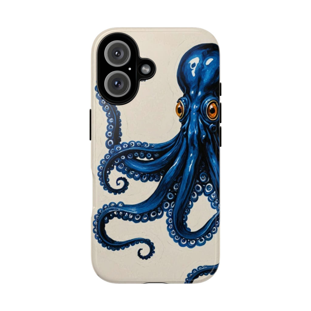 Classic Blue Octopus Portrait - Throwbackcases