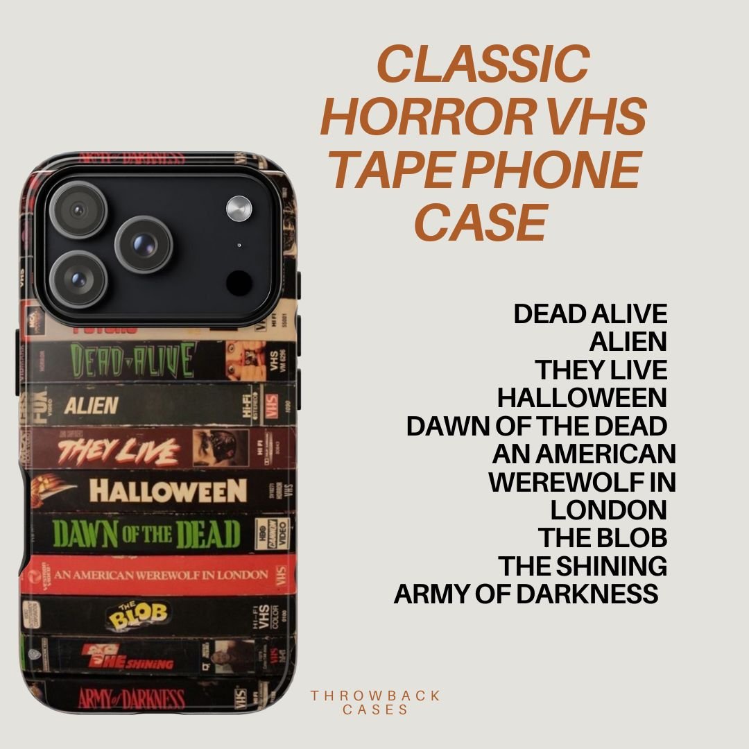 Classic Horror VHS Tape Phone Case - Throwbackcases