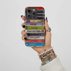 Custom Throwback Case – Build Your Own cassette tape or VHS stack - Up to 14 Titles, Songs/ Movies/ Artists - Throwbackcases