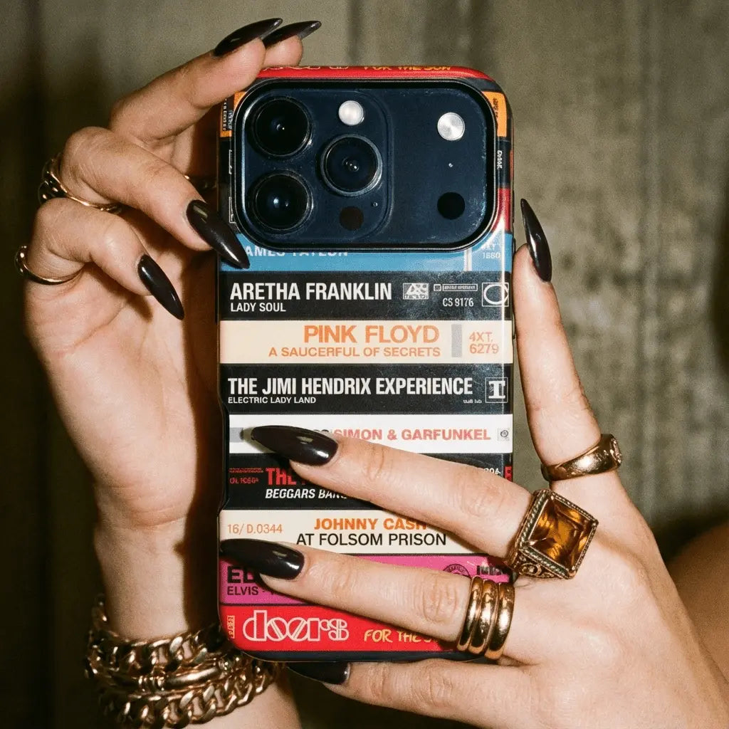 Custom Throwback Case – Build Your Own cassette tape or VHS stack - Up to 14 Titles, Songs/ Movies/ Artists - Throwbackcases