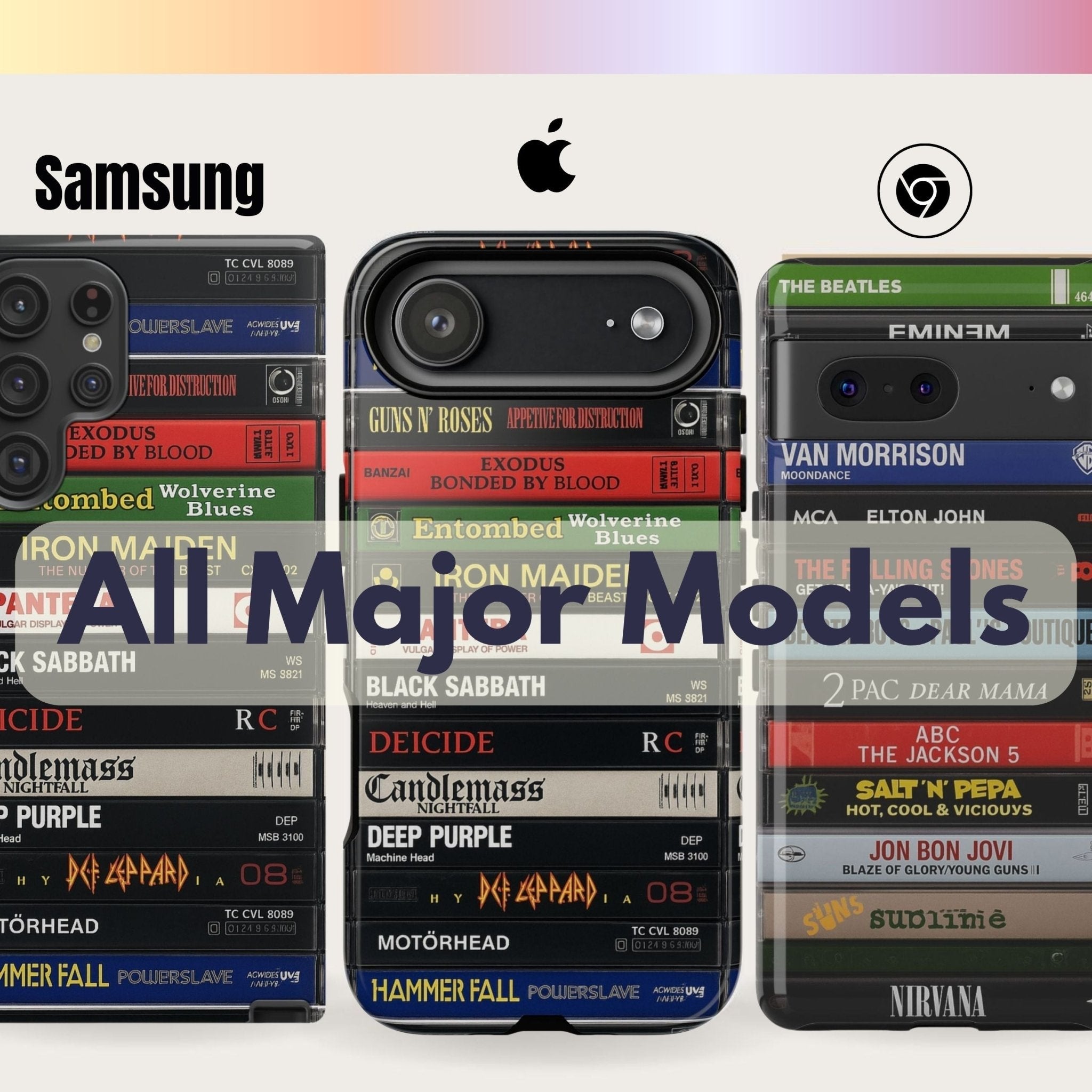 Custom Throwback Case – Build Your Own cassette tape or VHS stack - Up to 14 Titles, Songs/ Movies/ Artists - Throwbackcases