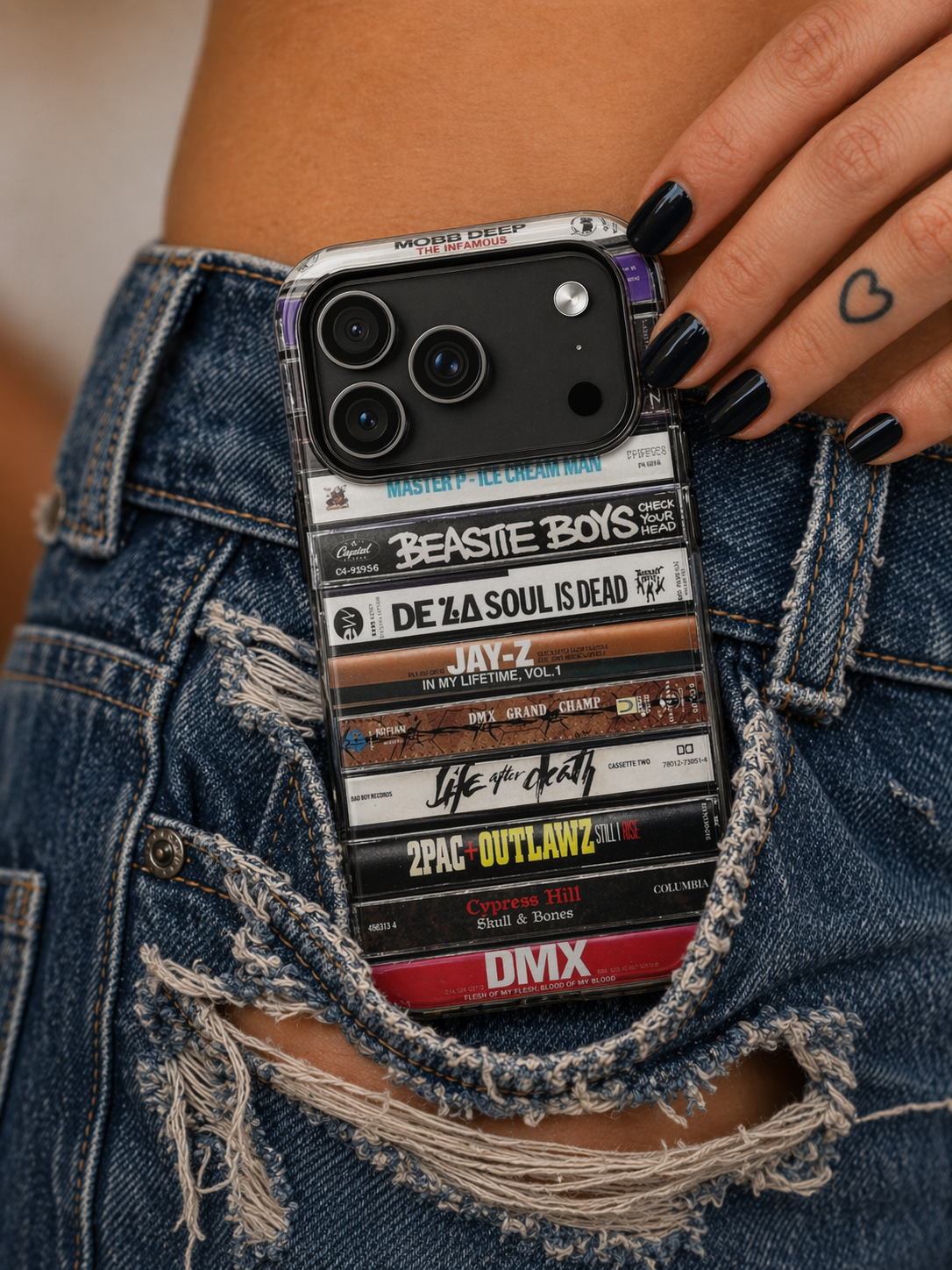 The East Coast Hip-Hop Cassette Stack Phone Case – Golden Era Legends Edition
