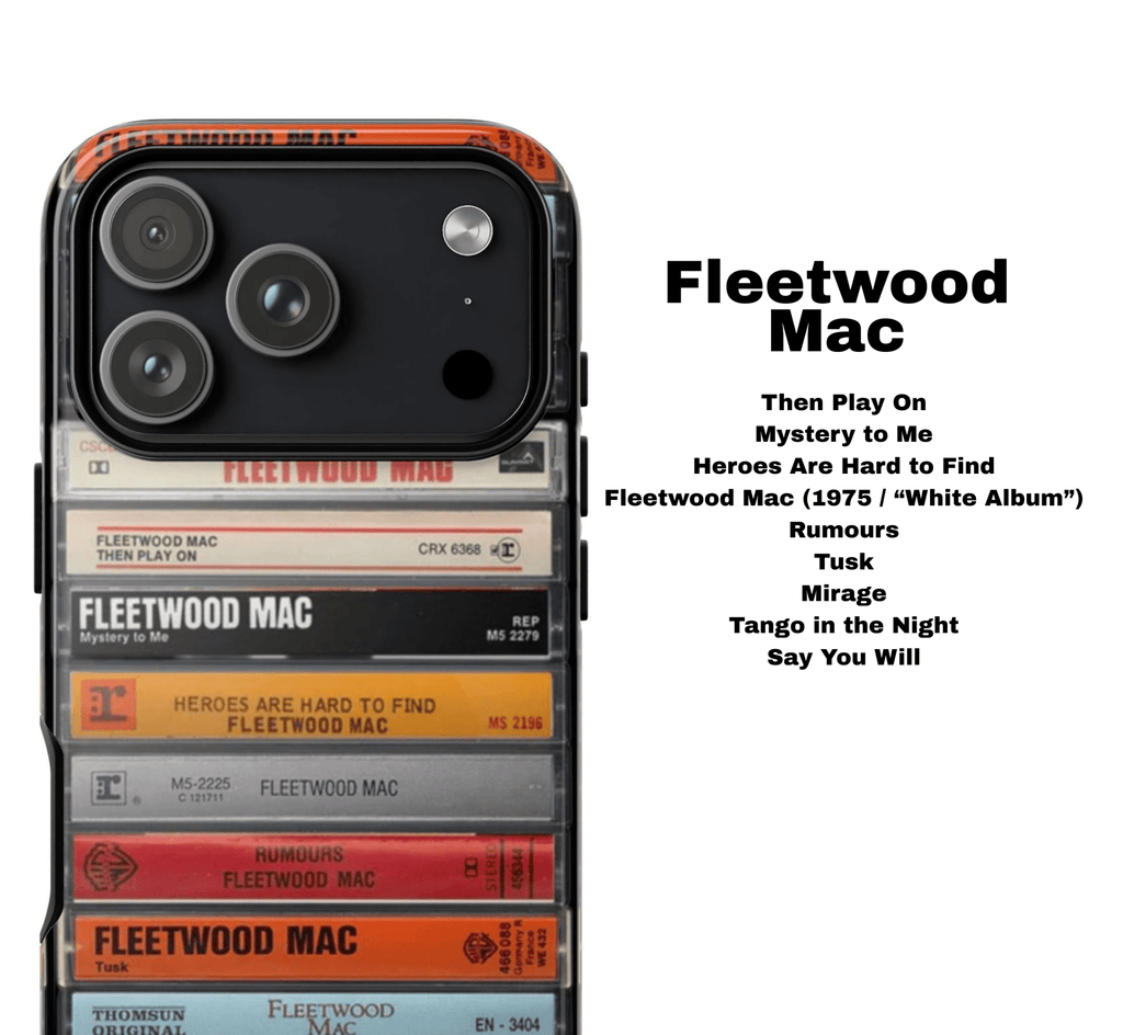 Fleetwood Mac Mixtape Phone Case – Classic Album Stack - Throwbackcases