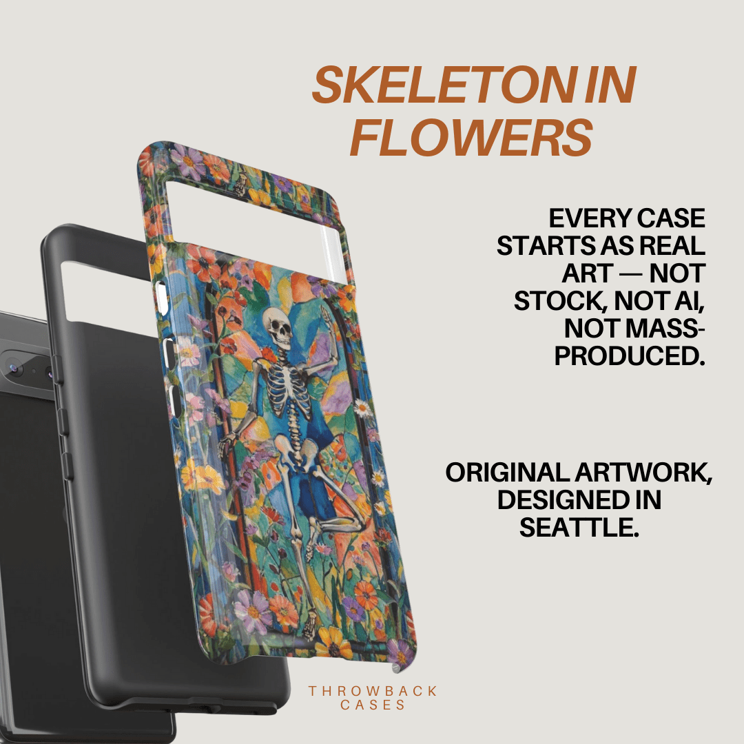 Floral Skeleton Reverie - Throwbackcases
