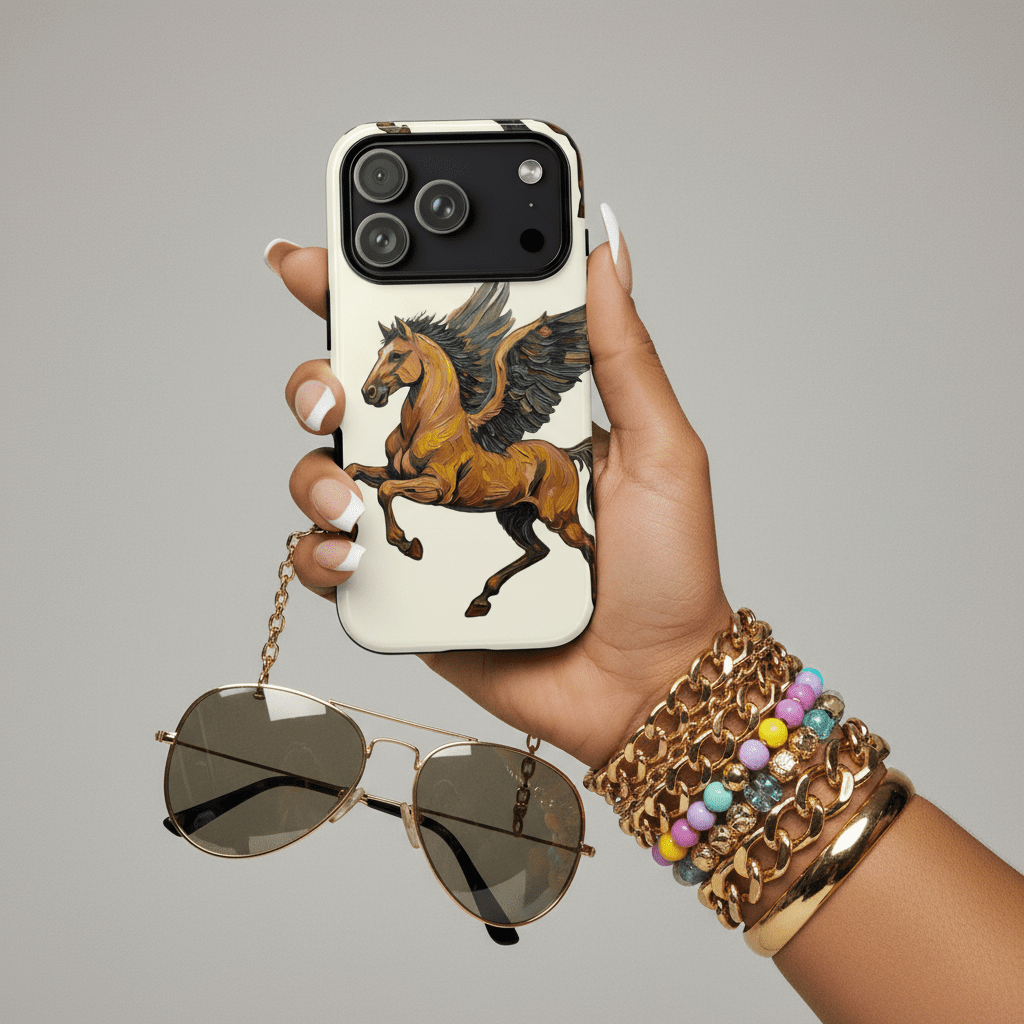 Golden Pegasus in Motion - Throwbackcases