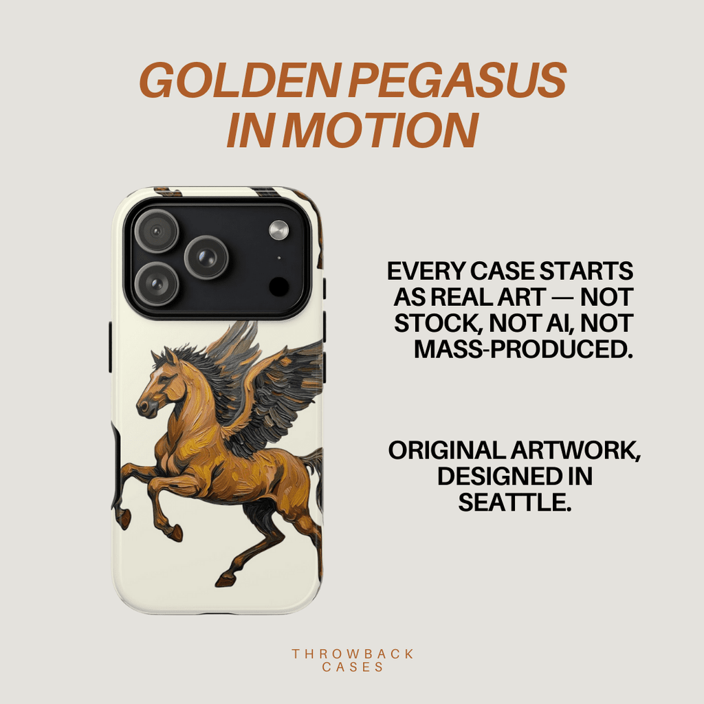 Golden Pegasus in Motion - Throwbackcases