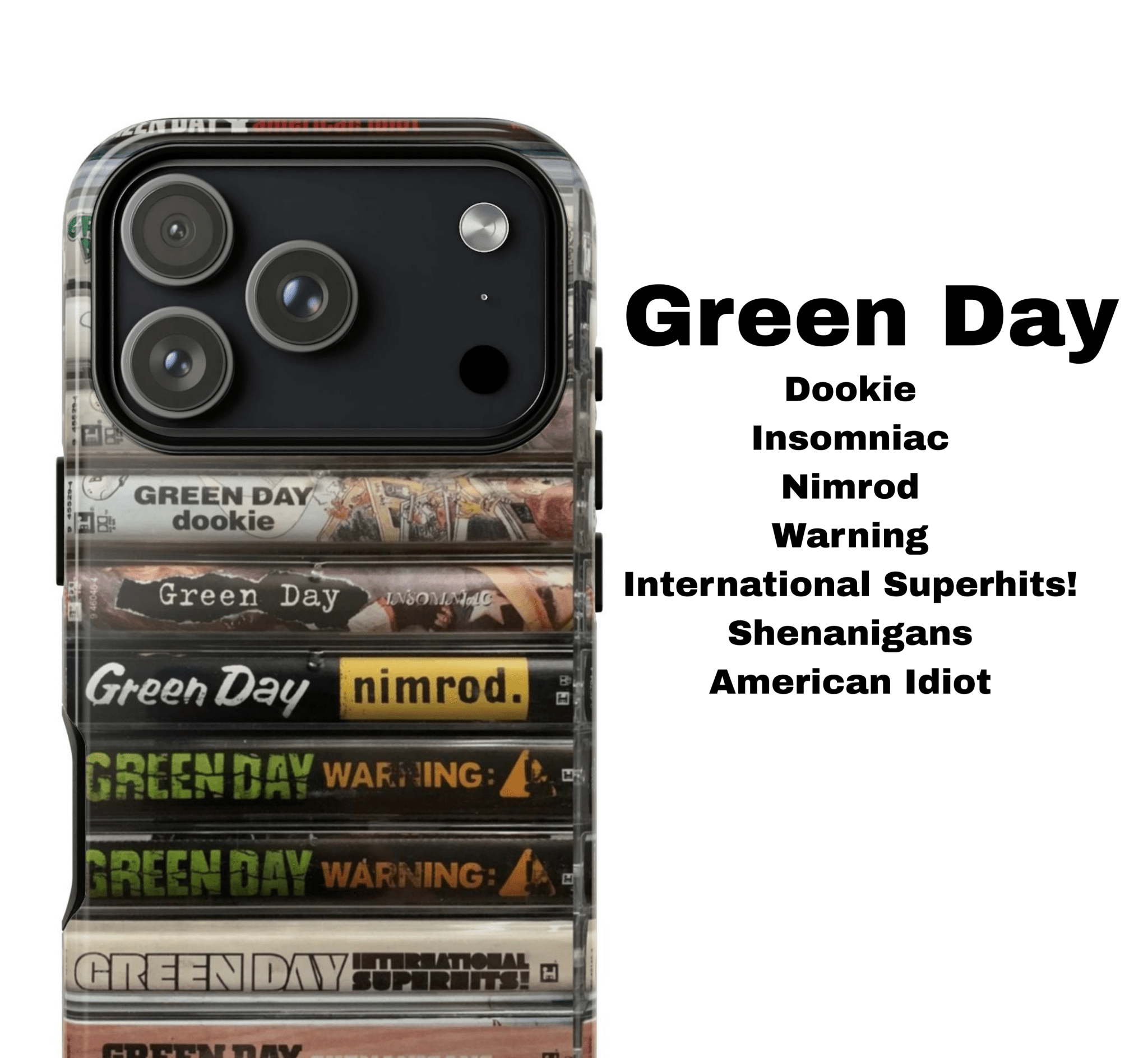 Green Day Mixtape Phone Case – Punk Rock Anthology - Throwbackcases