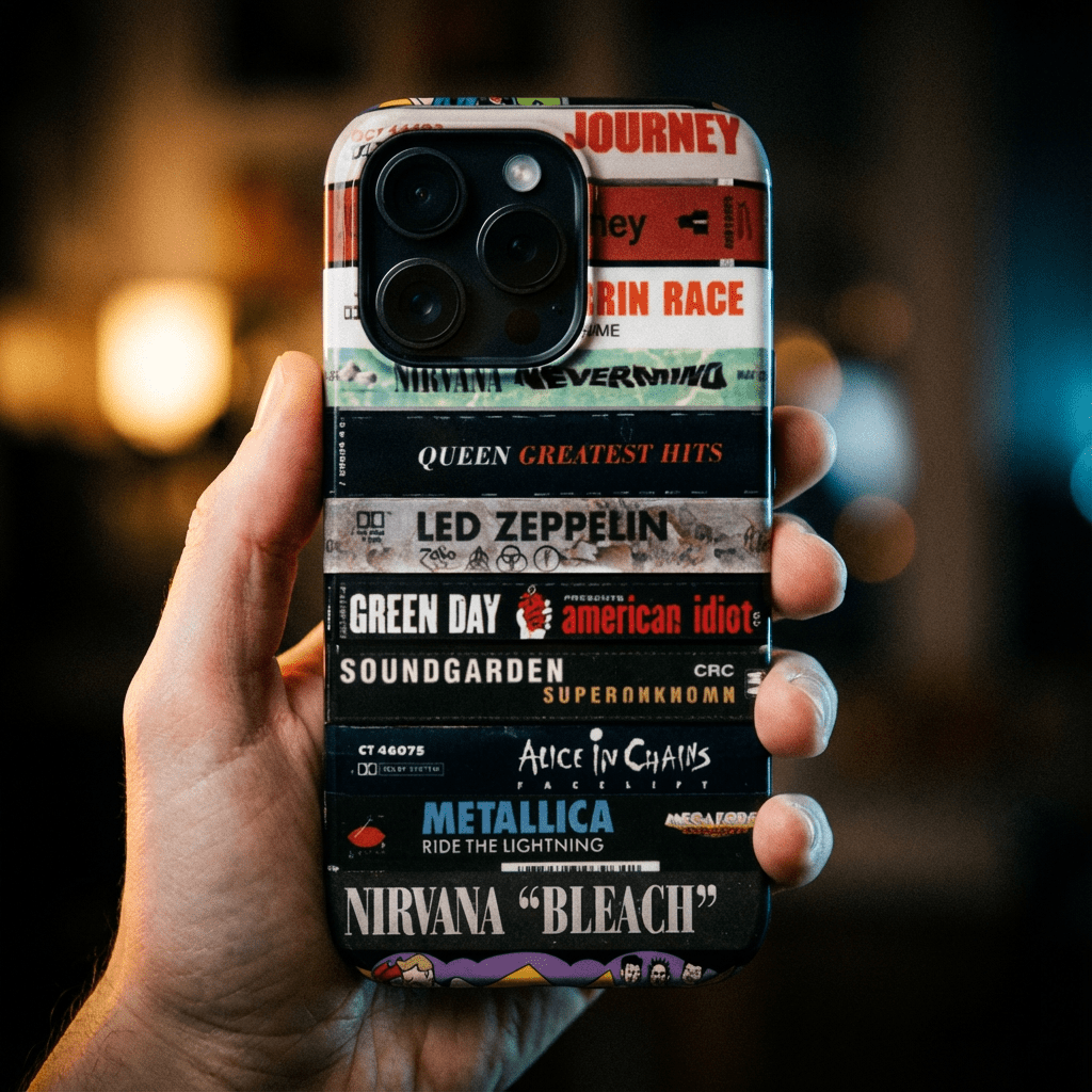 Grunge Revolution: 90s Alternative Rock Cassette Phone Case - Throwbackcases