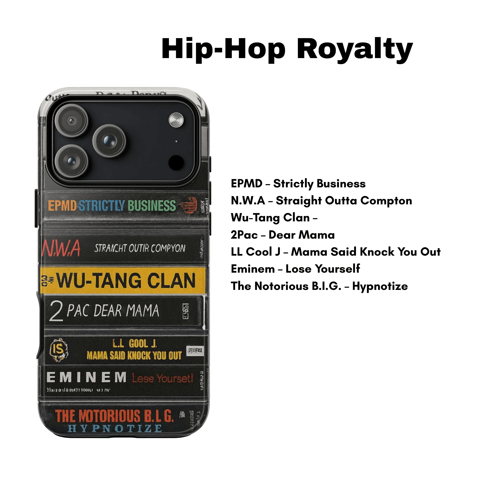 Hip - Hop Royalty: Golden Era Rap Cassette Phone Case - Throwbackcases