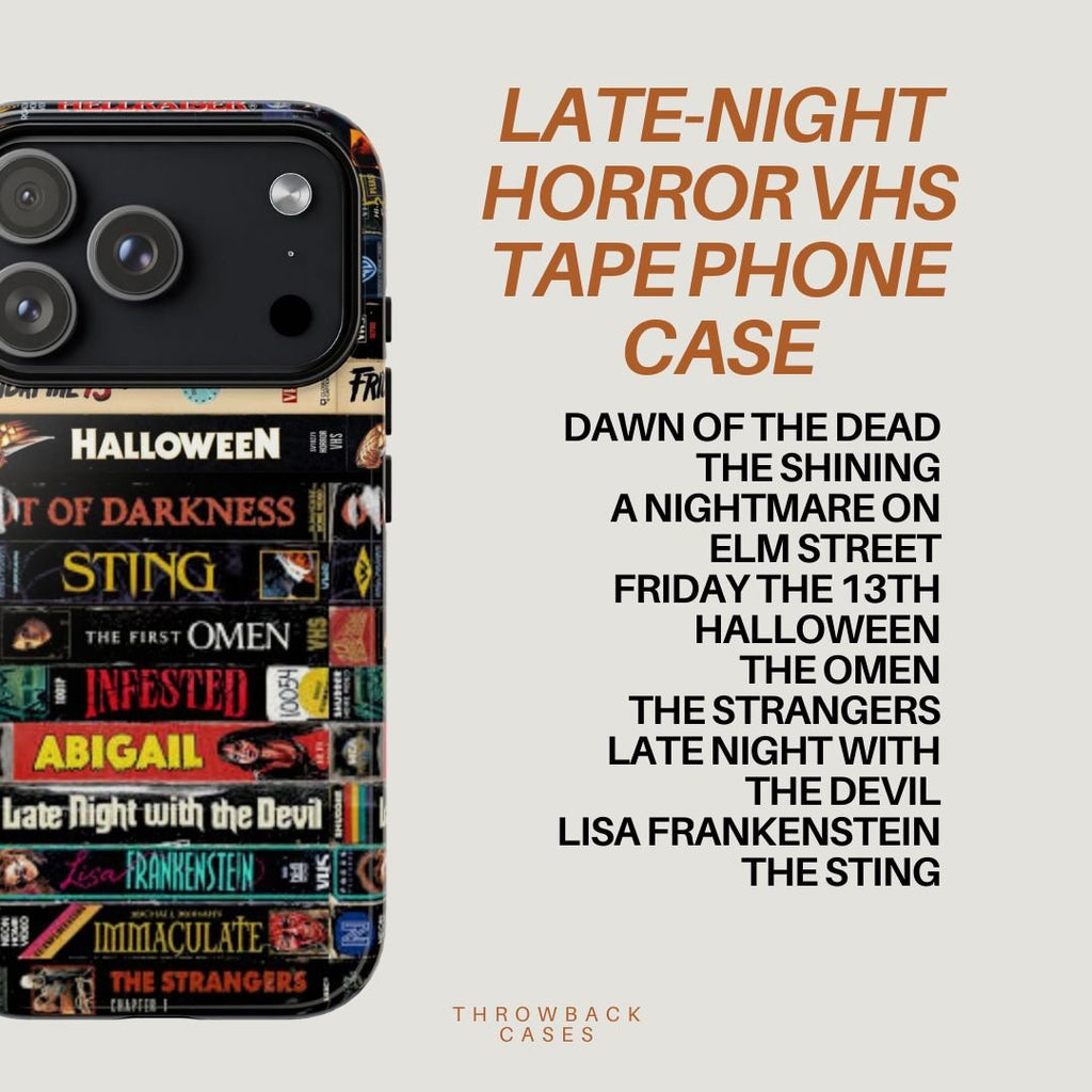 Late - Night Horror VHS Tape Phone Case - Throwbackcases