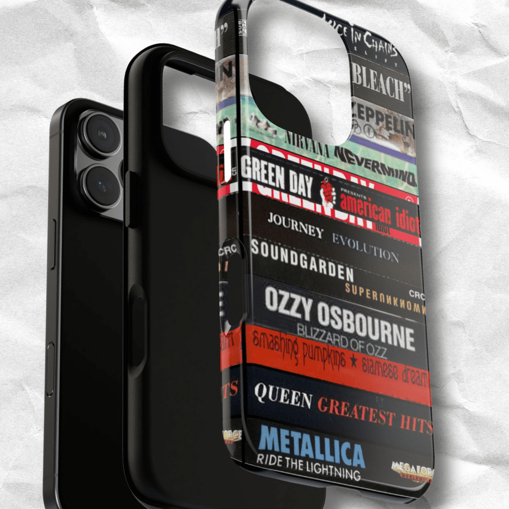 Legends Never Die: Classic Rock Cassette Stack Phone Case - Throwbackcases