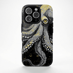 Midnight Octopus with Gold Accents - Throwbackcases