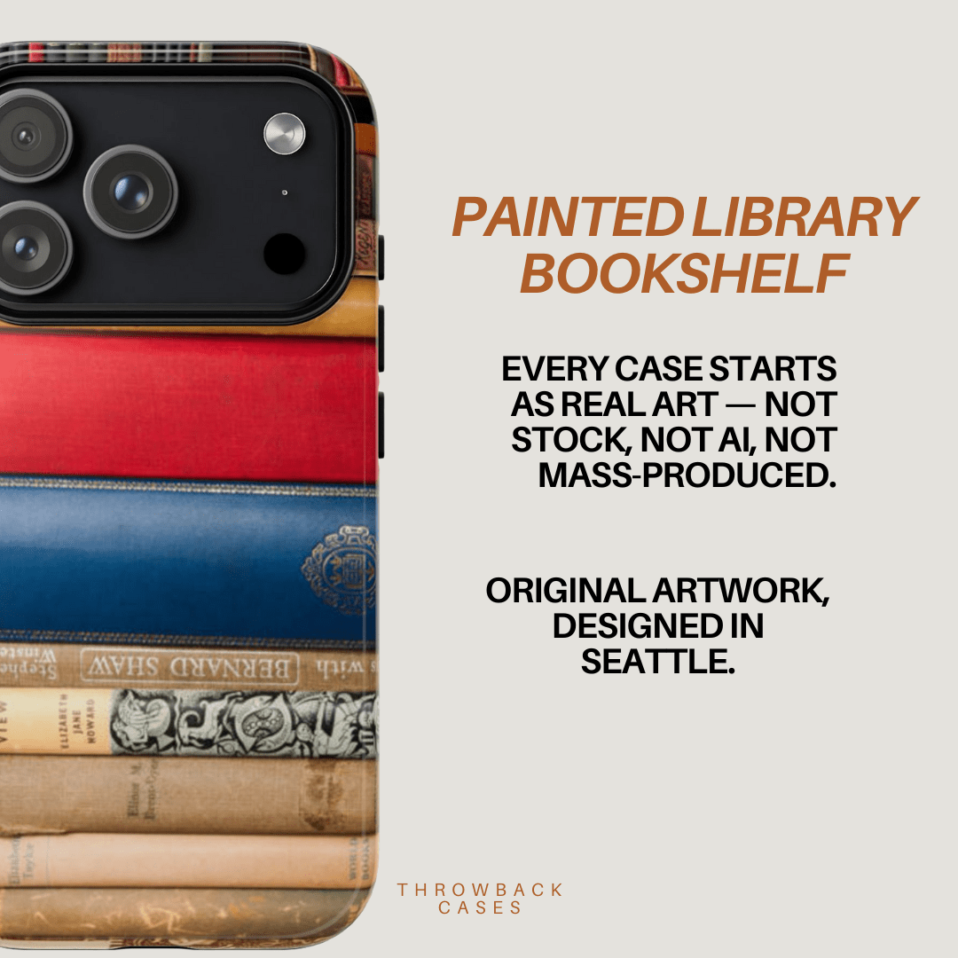 Painted Library Bookshelf - Throwbackcases