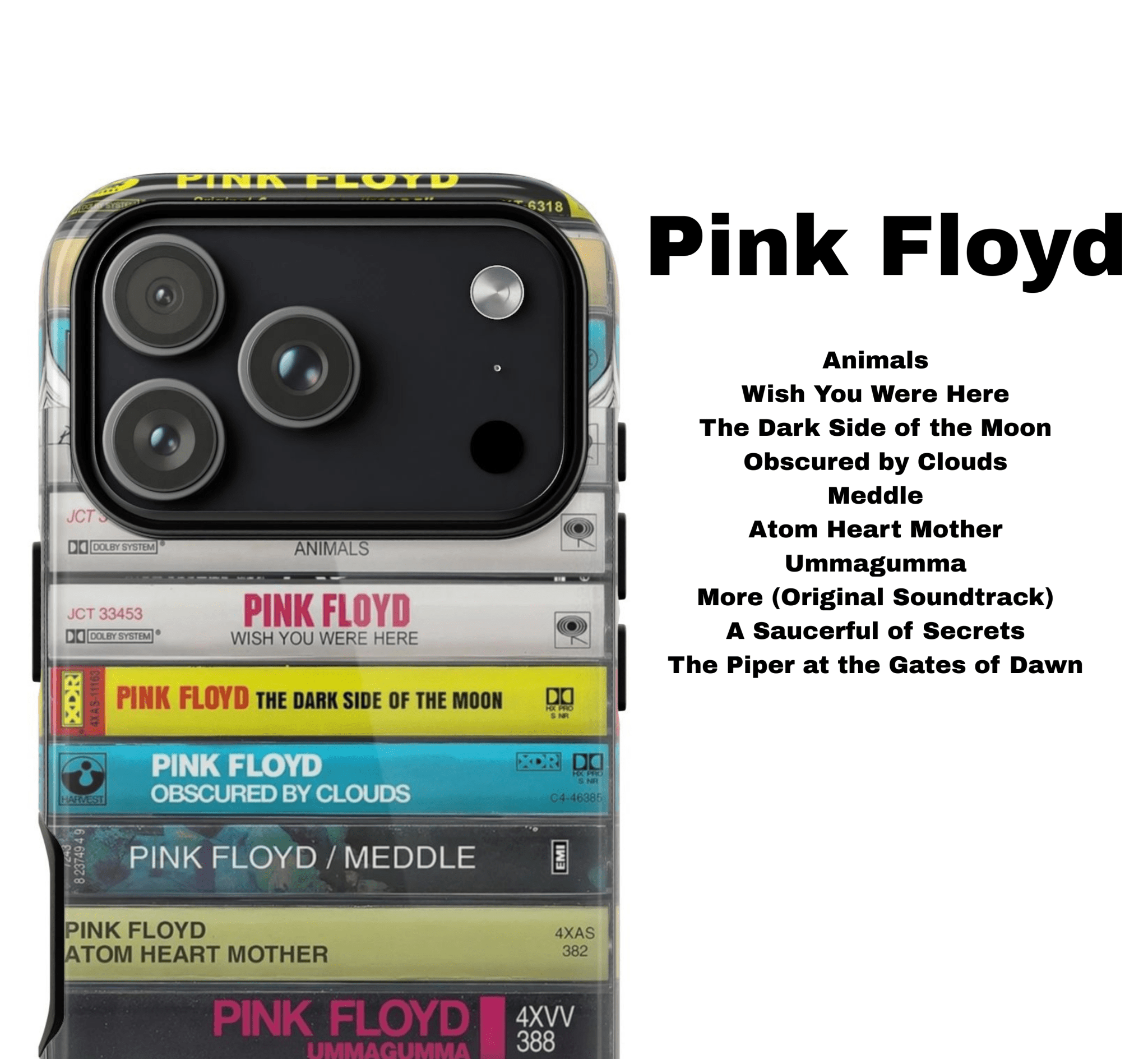Pink Floyd Mixtape Phone Case – Psychedelic Legends Stack - Throwbackcases