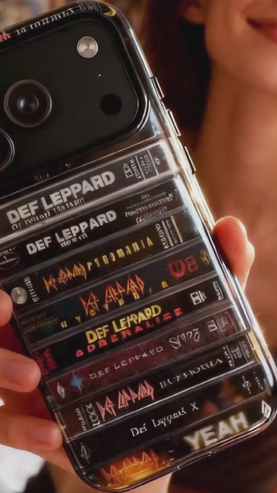 Def Leppard Cassette Stack Phone Case – Vintage 80s Hair Metal Retro Rock Case
