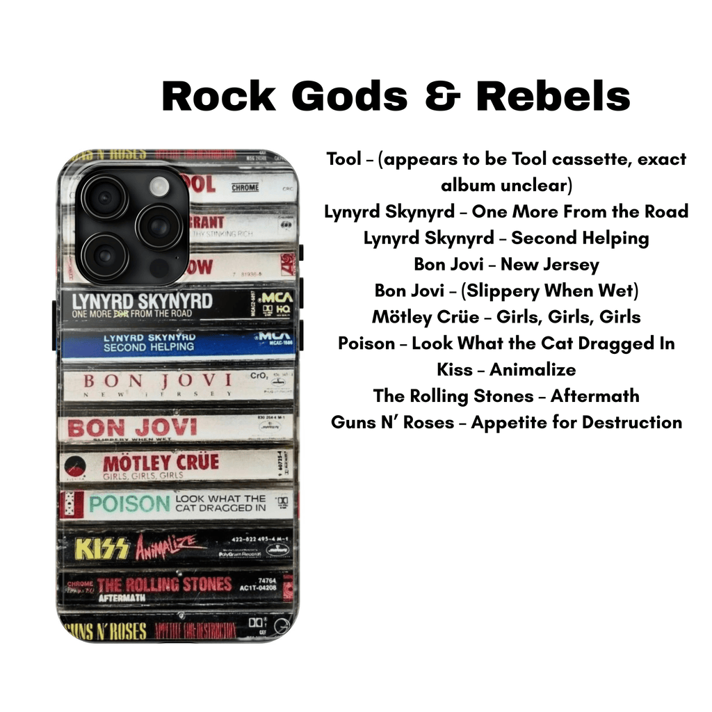 Rock Gods & Rebels: Ultimate Classic Rock Cassette Phone Case - Throwbackcases
