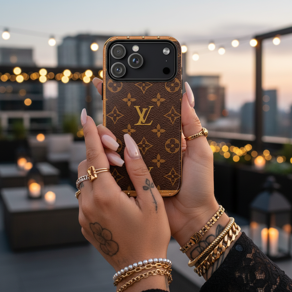 Bougie Faux Real Monogram Trunk Phone Case | Designer-Inspired Luxury Aesthetic Case